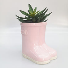 Load image into Gallery viewer, PINK GUMBOOT SHAPED PLANTER
