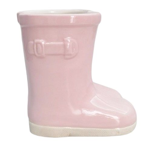 PINK GUMBOOT SHAPED PLANTER
