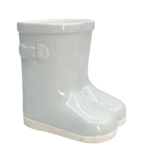 SAGE GREEN GUMBOOT SHAPED PLANTER