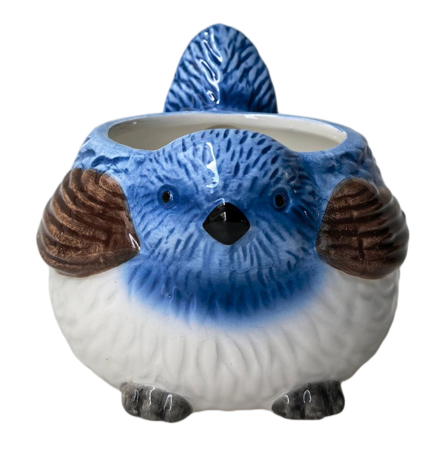 BLUE WREN PLANTER BLUE