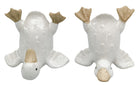 QUIRKY WHITE DUCKS ORNAMENT