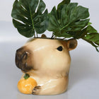 CAPYBARA HEAD PLANTER BROWN 16CM