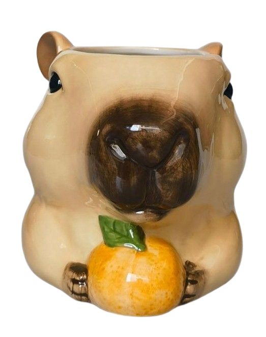 CAPYBARA HEAD PLANTER BROWN 16CM