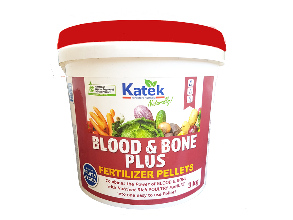 Katek 3kg Organic Blood & Bone Plus Fertilizer Pellets