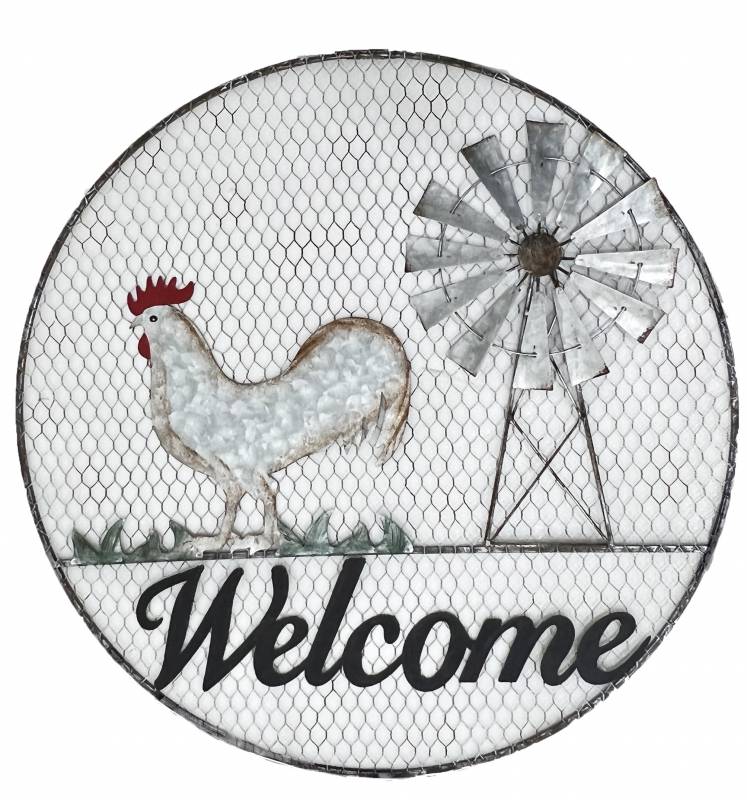 WELCOMER ROOSTER WALL ART