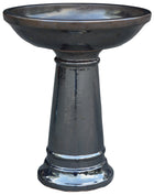 GLAZE BIRD BATH  - ASSORTED COLOURS - Sydney's Plant Market