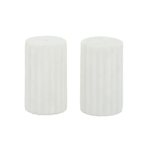 MARA MARBLE S&P SHAKERS 4.5X7.5CM WHITE Sydney's Plant Market