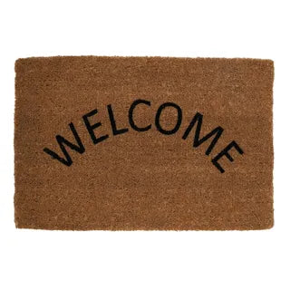 WELCOME CURVE 100% COIR DOOR MAT 60X90CM