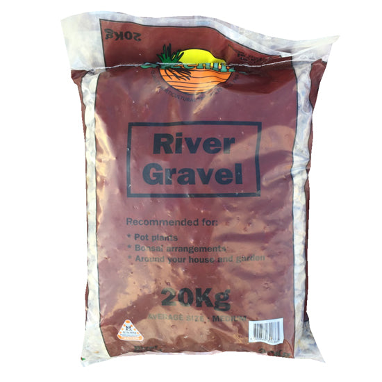 RIVER GRAVEL MEDIUM 20KG BAG - Sydney's Plant Market