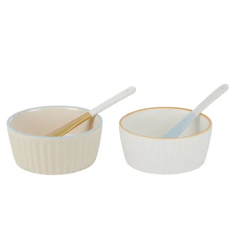 VIVA CER BOWL W SPREADER 12X5CM 2 ASST Sydney's Plant Market