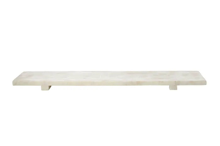 FACILE MARBLE FOOTED TRAY 20X70CM WHITE