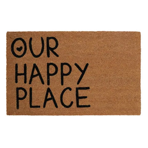 HAPPY PVC BACK COIR MAT 50X80CM NAT/BLK Sydney's Plant Market