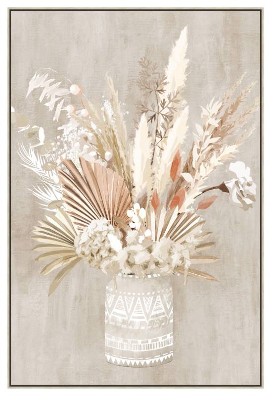 Natural Vase Framed Canvas B - Sydney's Plant Market