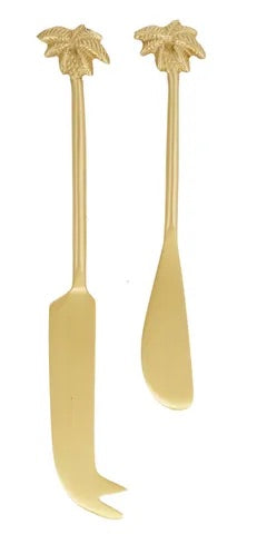 TROPIC S/2 BRASS CHEESE KNIVES Sydney's Plant Market