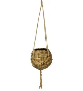 RATTAN BULB HANGING BASKET - Sydney's Plant Market