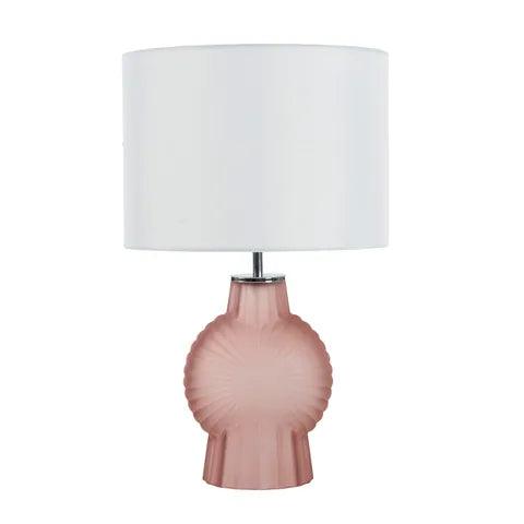 MIRIT GLASS TABLE LAMP 28X46CM PEACH# Sydney's Plant Market