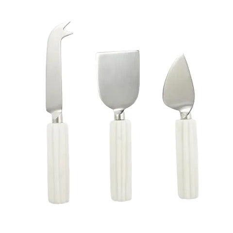 MARA S/3 MARBLE/STEEL CHEESE KNIVES 18CM - Sydney's Plant Market