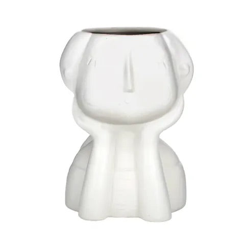 DELLIAH CERAMIC POT 17X23CM WHITE - Sydney's Plant Market