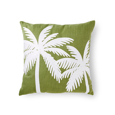 LUCA GREEN EMBROIDERED CUSHION 5OCM