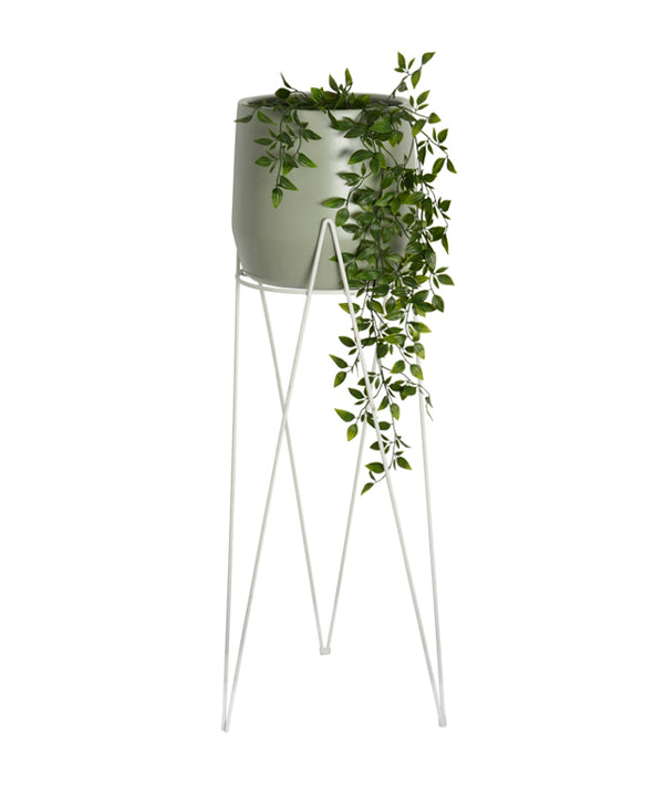 Corby Metal Pot Stand - White - Sydney's Plant Market