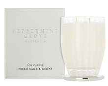 Load image into Gallery viewer, Peppermint Grove Candle ‘Fresh Sage &amp; Cedar’
