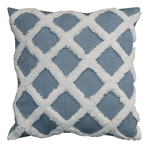 Derby Grey Blue Check Cushion 50cm