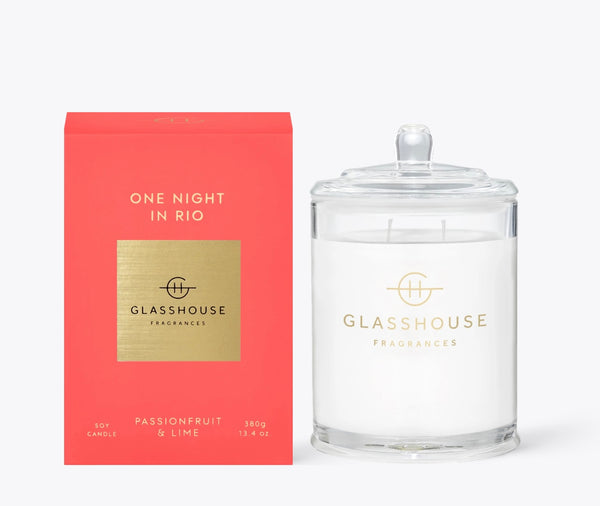 Glasshouse Fragrance Candle One Night in Rio 380g - Sydney's Plant Market