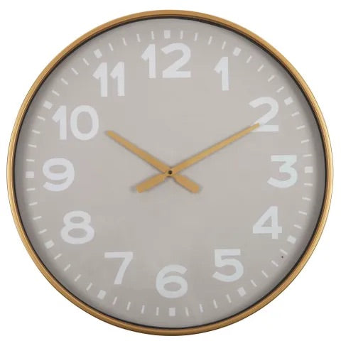 CLAUDE METAL CLOCK 60CM GOLD/ROSE - Sydney's Plant Market