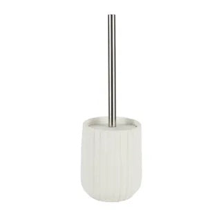 MAHA CERAMIC TOILET BRUSH 10.5X34CM WHT - Sydney's Plant Market