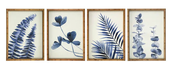BLEU FRAME GLASS PRINT 40X55CM 4 ASST Sydney's Plant Market