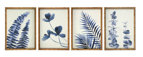 BLEU FRAME GLASS PRINT 40X55CM 4 ASST Sydney's Plant Market
