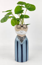 Load image into Gallery viewer, Grandpa Tall Planter Blue 18cm
