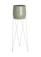 Corby Metal Pot Stand - White - Sydney's Plant Market