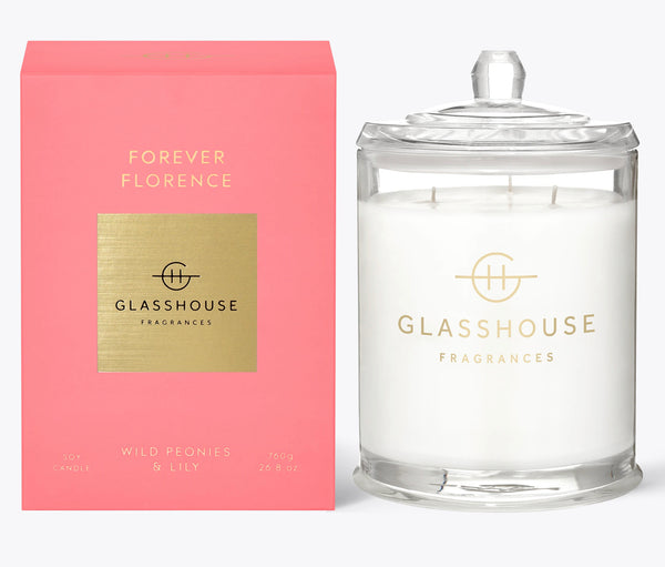 Glasshouse Fragrance Candle Forever Florence 760g - Sydney's Plant Market