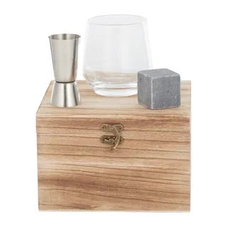 Walton s/3 whisky set w wood box - Sydney's Plant Market