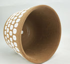 Tessa Dot Planter with Saucer Mocha - Sydney's Plant Market