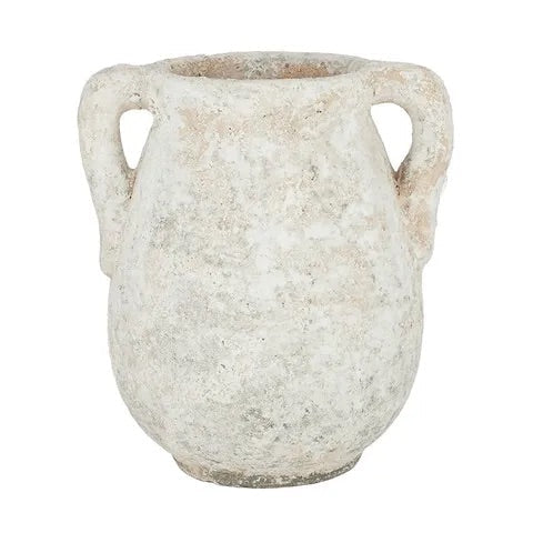 POMPEI CER URN - Rustic White Sydney's Plant Market