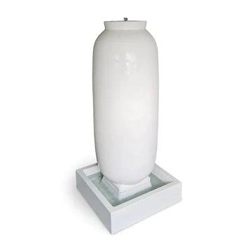 SANTORINI URN - WHITE - Sydney's Plant Market